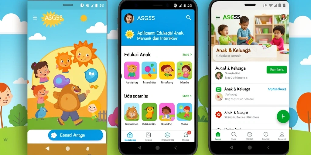 Antarmuka ramah anak yang interaktif dan mendidik.