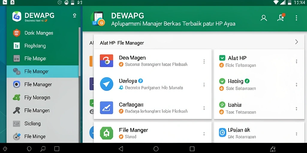 Antarmuka DEWAPG yang sederhana dan fungsional untuk manajemen file.