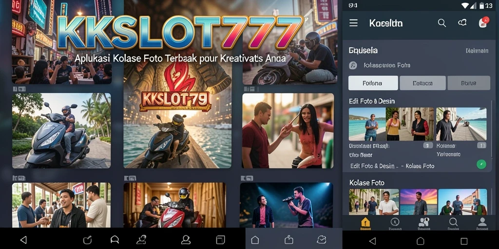 Antarmuka KKSLOT777 untuk kolase foto yang mudah digunakan.