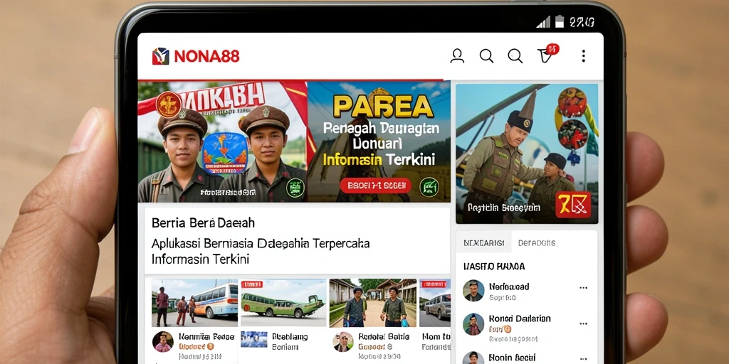Tampilan antarmuka aplikasi NONA88 yang menarik dan informatif.