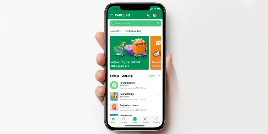 Tampilan aplikasi PAKDE4D dengan fitur Dropship yang mudah digunakan.