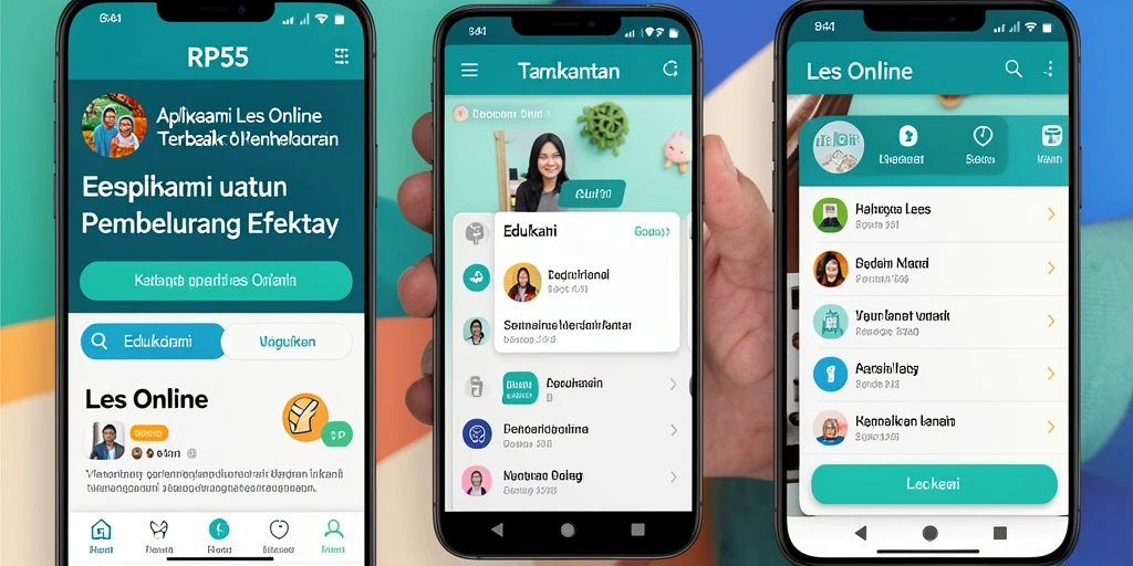 Antarmuka RP55 yang intuitif untuk Les Online.