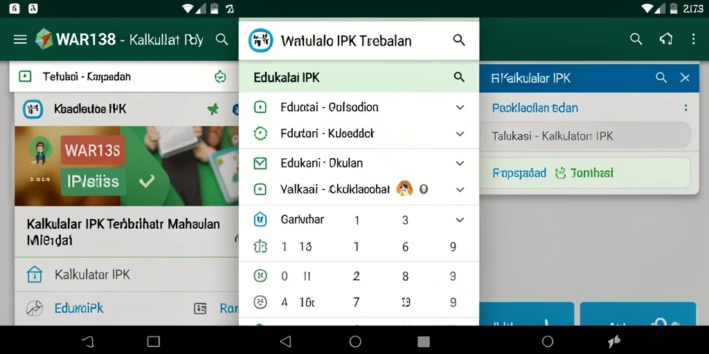 Antarmuka aplikasi WAR138 untuk penghitungan IPK yang user-friendly.