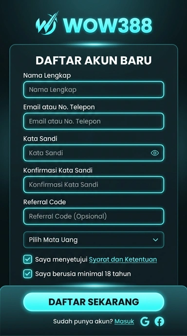 Panduan Registrasi Akun Wow388 untuk Pengguna Android